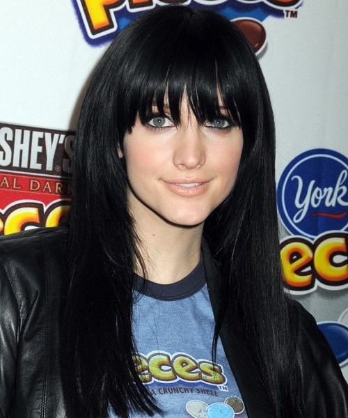 Ashlee Simpson Peek-a-Boo Bangs Hairstyles