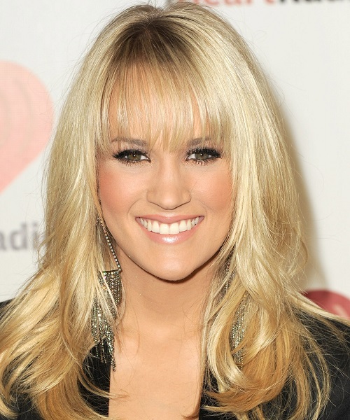 Carrie Underwood Blunt Bangs Hairstyles