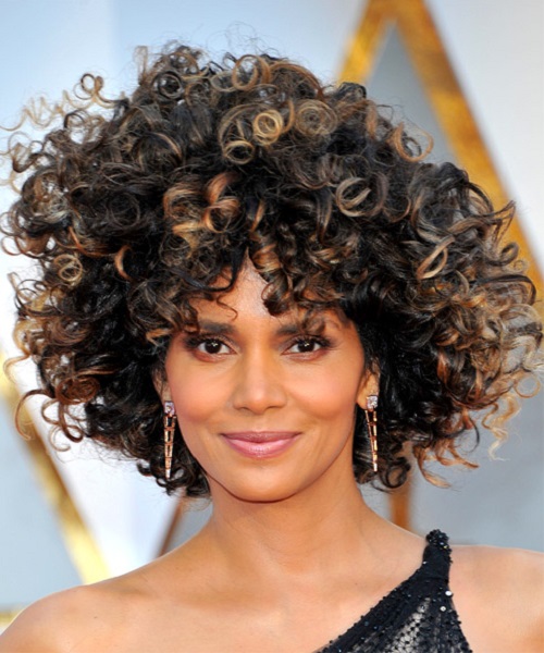 Halle Berry Curly Black Afro Hairstyles