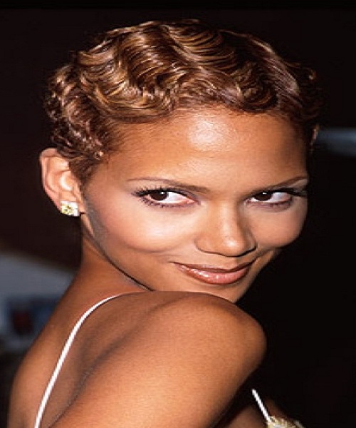 Halle Berry Short Finger Wave Haircut