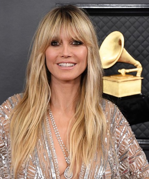 Heidi Klum Peek-a-boo Bangs Hairstyles