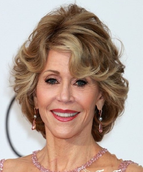 Jane Fonda Caramel Brunette Hairstyles