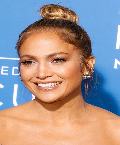 Jennifer Lopez Spirited Classic Bun Hairstyles