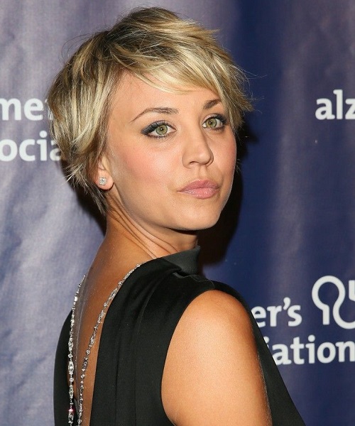 Kaley Cuoco Short Shag Hairstyles