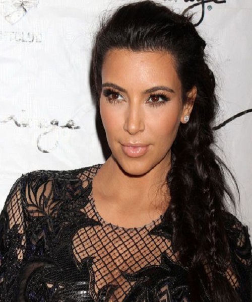 Kim Kardashian Fishtail Braid Hairstyle
