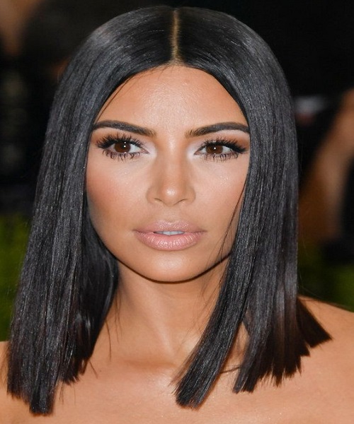 Kim Kardashian Straight Black Bob Haircut