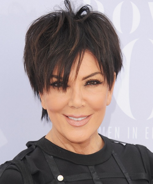 Kris Jenner Messy Cut Hairstyles