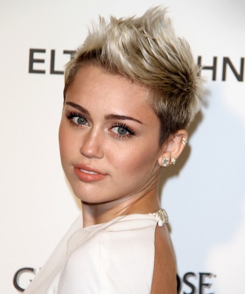 Miley Cyrus Faux Hawk Haircut