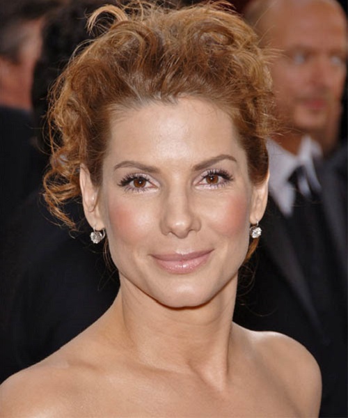 Sandra Bullock Curly Updo Hairstyles 