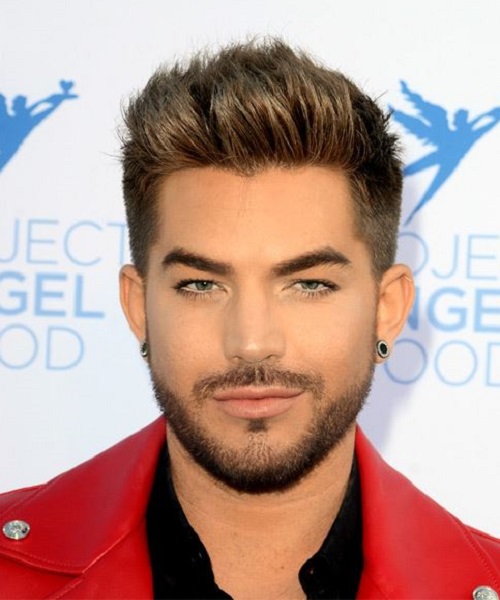 Adam Lambert Straight Brunette Hairstyles