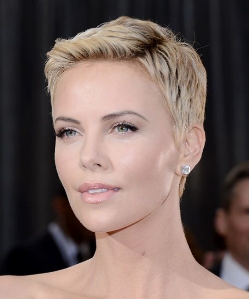 Charlize Theron Pixie Cut Hairstyles