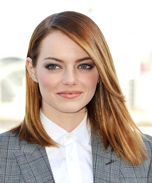 Emma Stone Straight Hairstyles