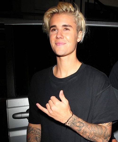 Justin Bieber Platinum Hairstyles