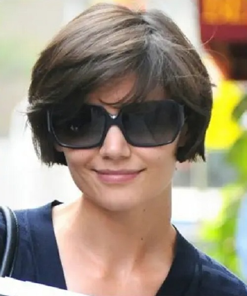Katie Holmes Short Messy Hairstyles
