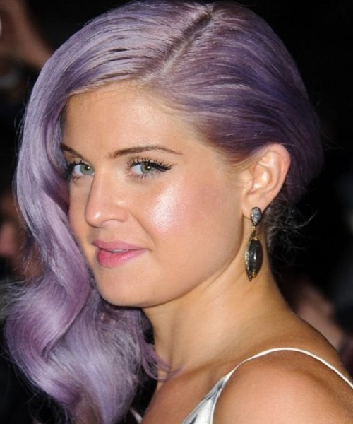 Kelly Osbourne Lavander Side-parted Hairstyles