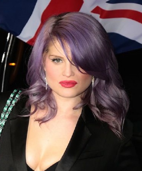Kelly Osbourne Side Swept Bangs Hairstyles
