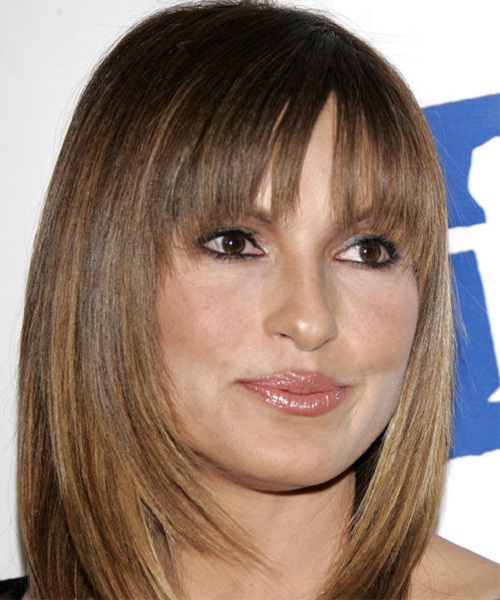 Mariska Hargitay Blunt Cut Bangs Hairstyles