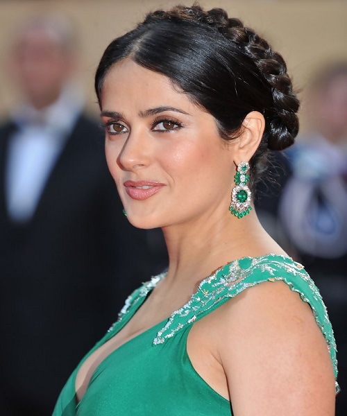 Salma Hayek Braided Hairstyles