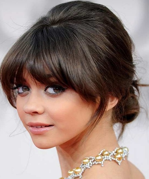 Sarah Hyland Adorable Chignon Hairstyles