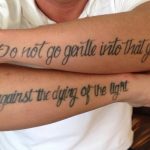 Do Not Go Gentle Into That Good Night Tattoo